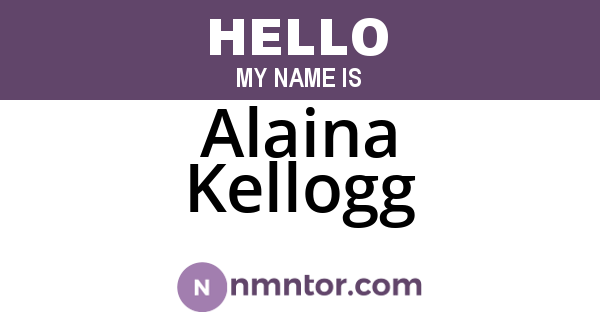 Alaina Kellogg