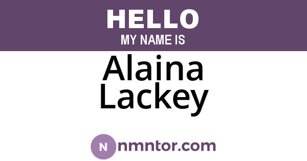 Alaina Lackey