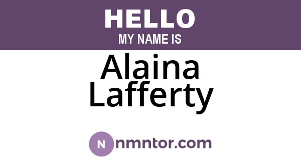 Alaina Lafferty