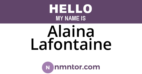 Alaina Lafontaine