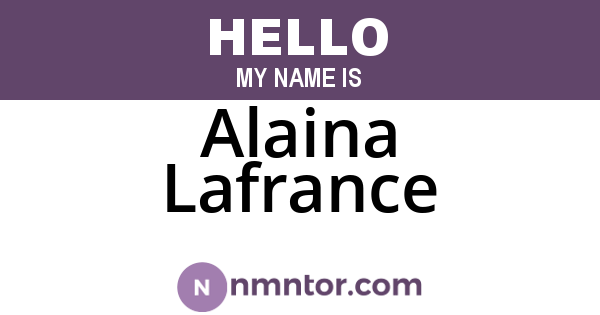 Alaina Lafrance