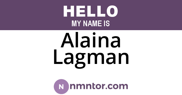 Alaina Lagman