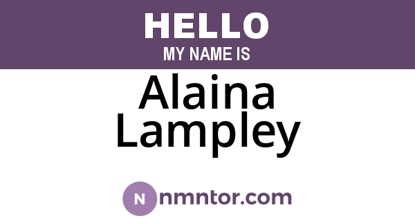 Alaina Lampley