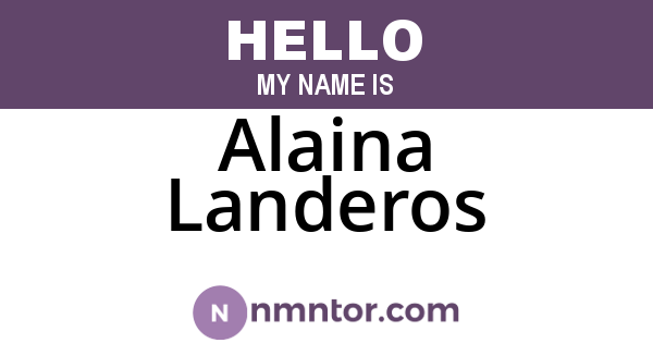 Alaina Landeros