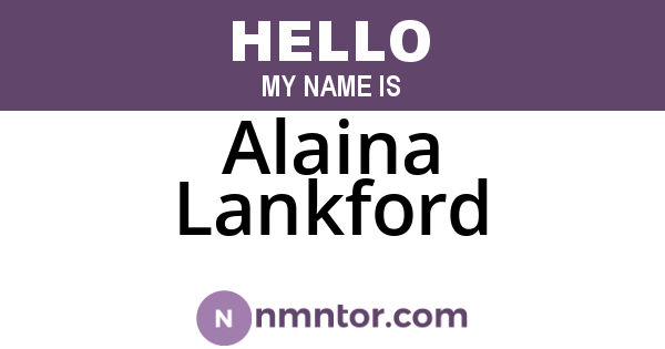 Alaina Lankford