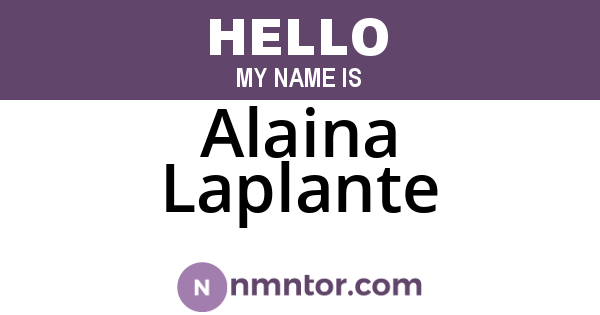 Alaina Laplante