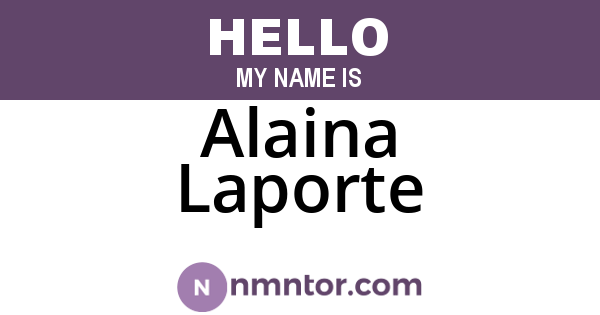 Alaina Laporte