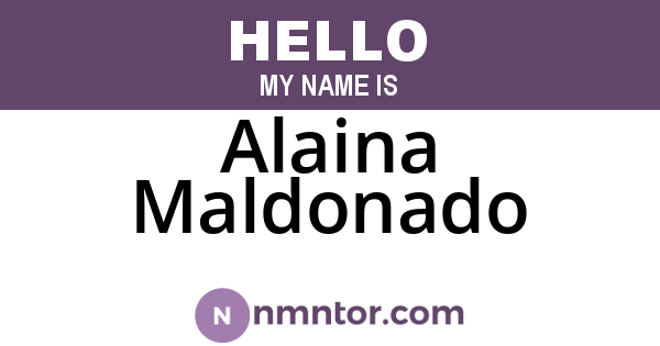 Alaina Maldonado