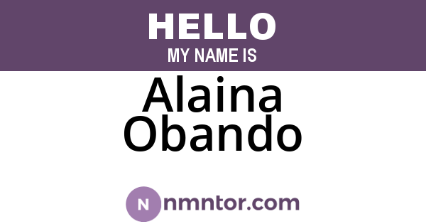 Alaina Obando