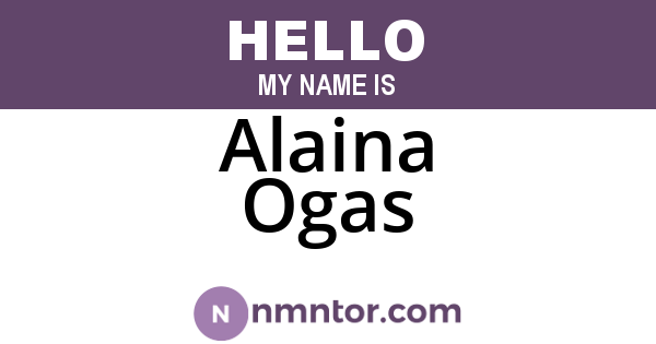 Alaina Ogas