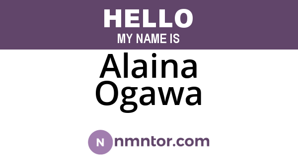 Alaina Ogawa