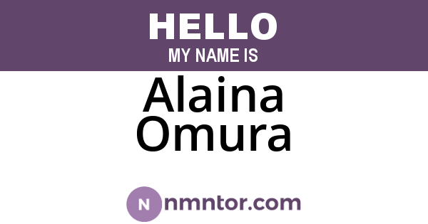 Alaina Omura