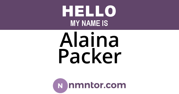 Alaina Packer