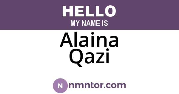 Alaina Qazi