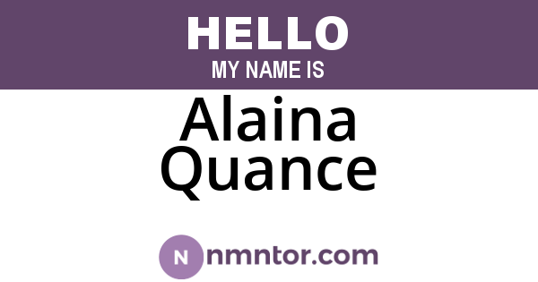 Alaina Quance