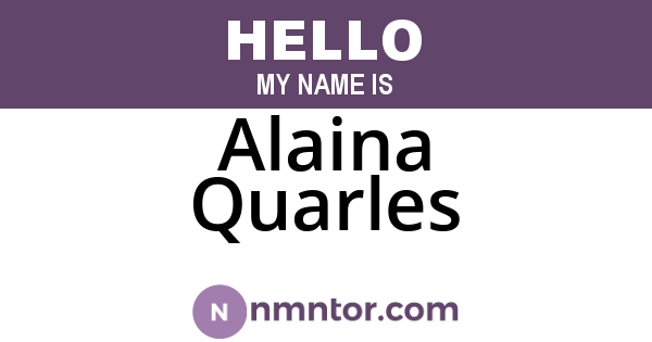 Alaina Quarles