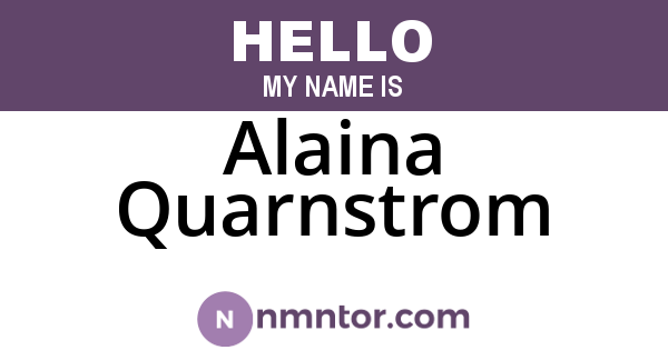Alaina Quarnstrom