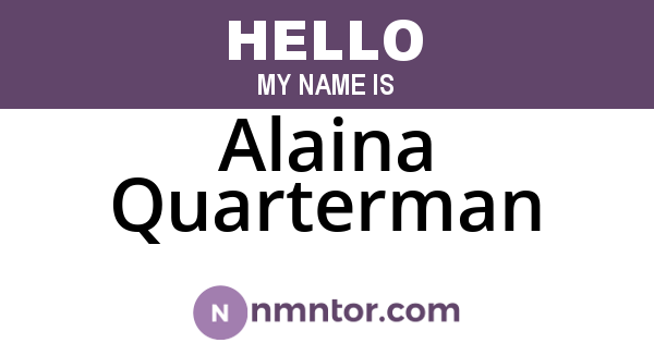 Alaina Quarterman