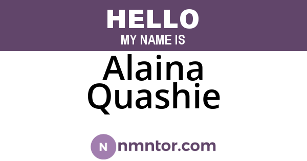 Alaina Quashie