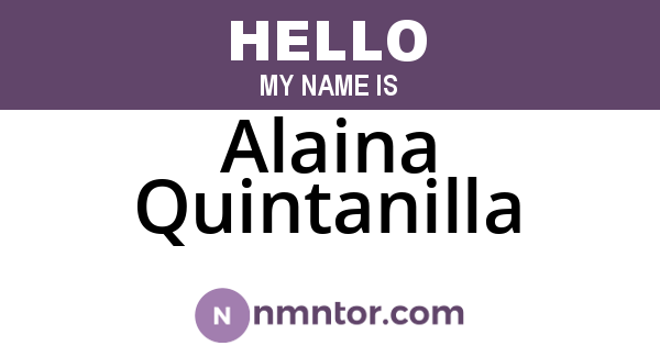 Alaina Quintanilla