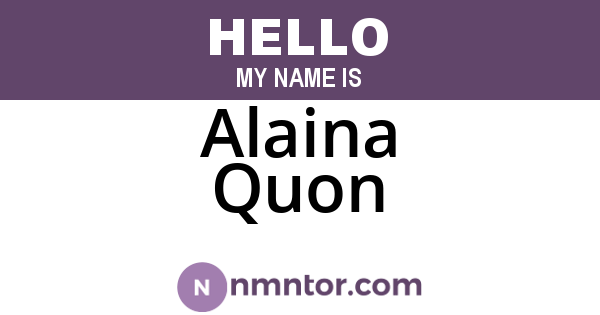Alaina Quon