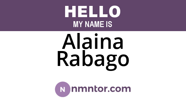 Alaina Rabago