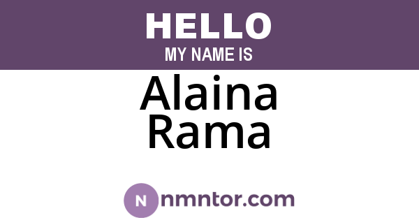 Alaina Rama