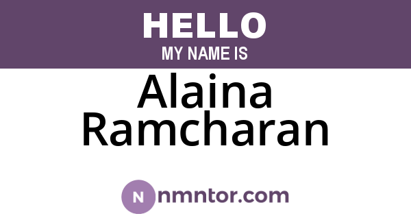 Alaina Ramcharan