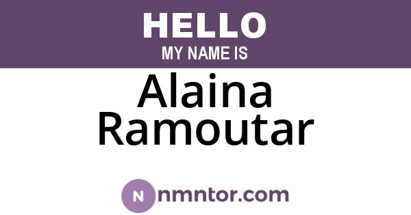 Alaina Ramoutar