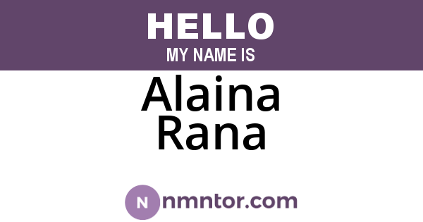 Alaina Rana
