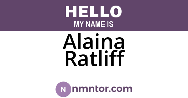Alaina Ratliff