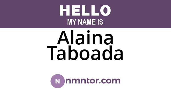 Alaina Taboada