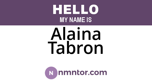 Alaina Tabron
