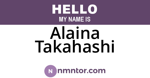 Alaina Takahashi