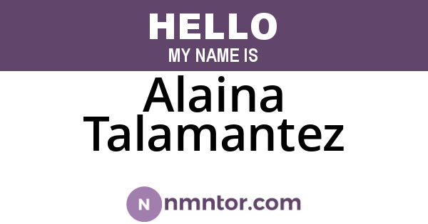 Alaina Talamantez