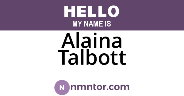 Alaina Talbott