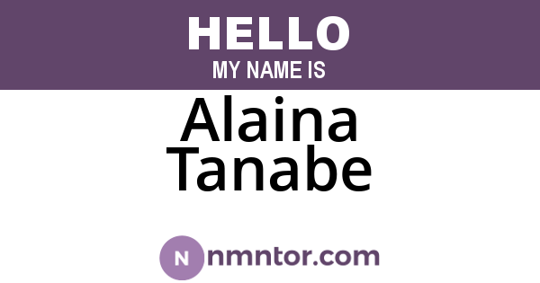Alaina Tanabe