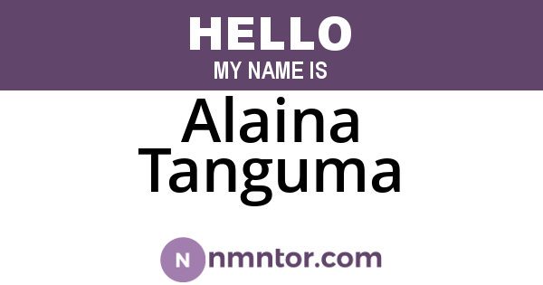 Alaina Tanguma