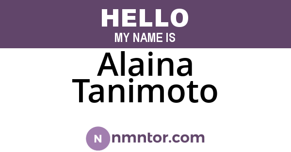 Alaina Tanimoto