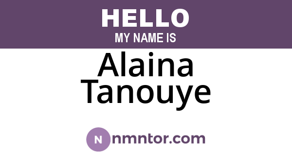 Alaina Tanouye