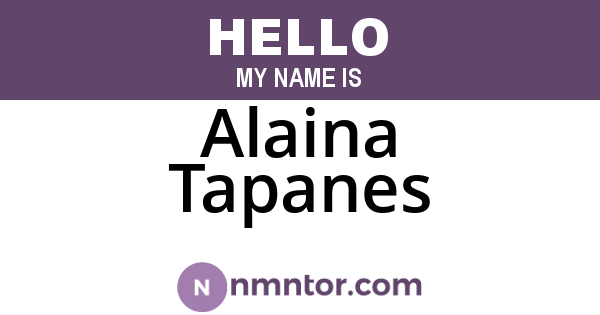 Alaina Tapanes
