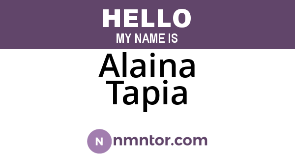 Alaina Tapia