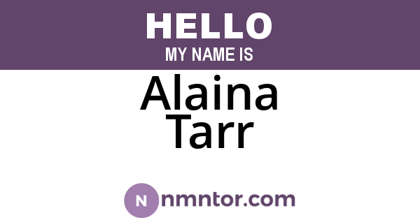 Alaina Tarr