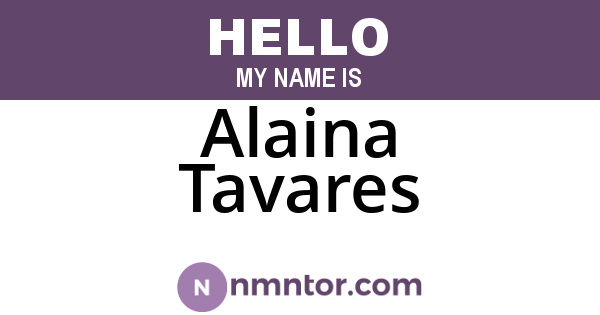 Alaina Tavares