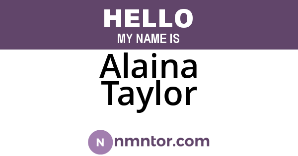 Alaina Taylor