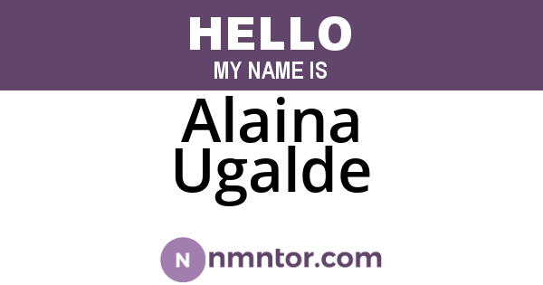 Alaina Ugalde