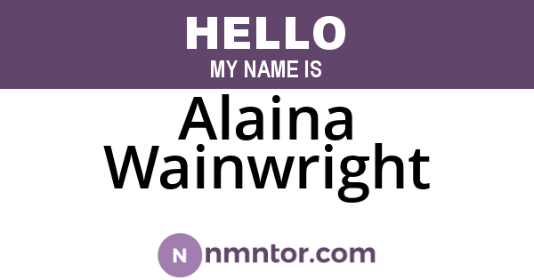 Alaina Wainwright