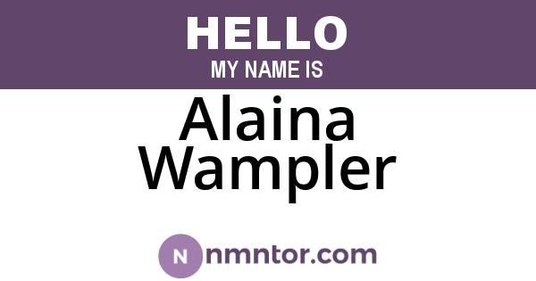 Alaina Wampler