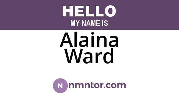 Alaina Ward