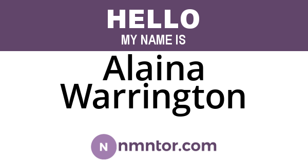Alaina Warrington